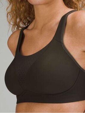 Lululemon RUN TIMES High Impact Sports Bra in Dark Olive 34D
